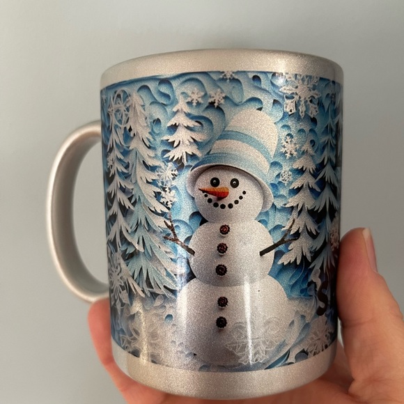 Silver Snowman Let it Snow Cup 11oz - Picture 5 of 5